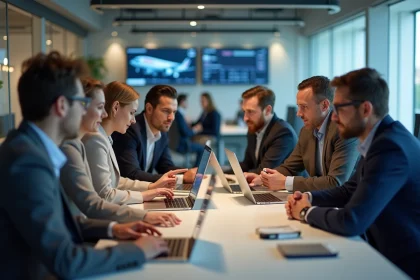 Groupe divers d'employes Air France en r&eacute;union