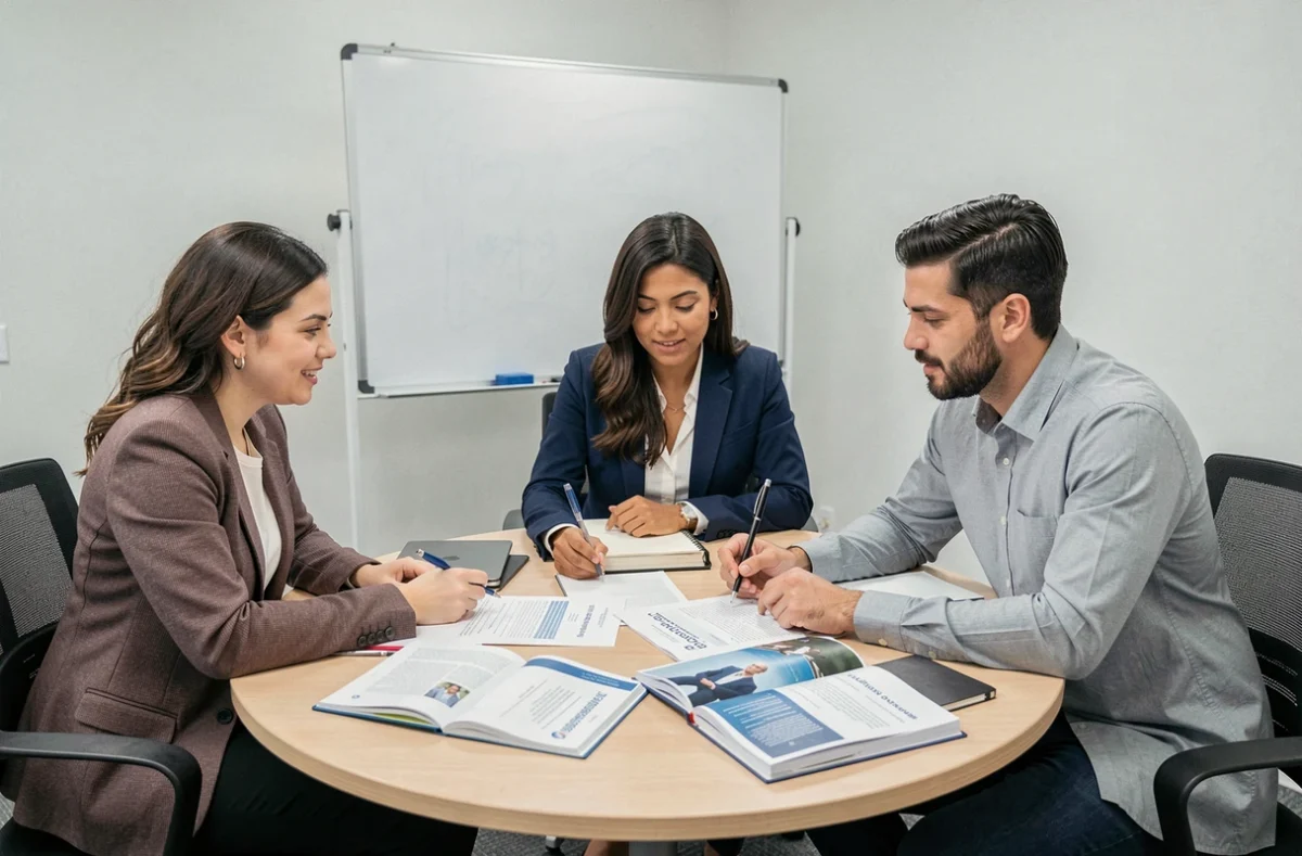 Équipe de professionnels choisissant ensemble le bon abonnement pour leur entreprise