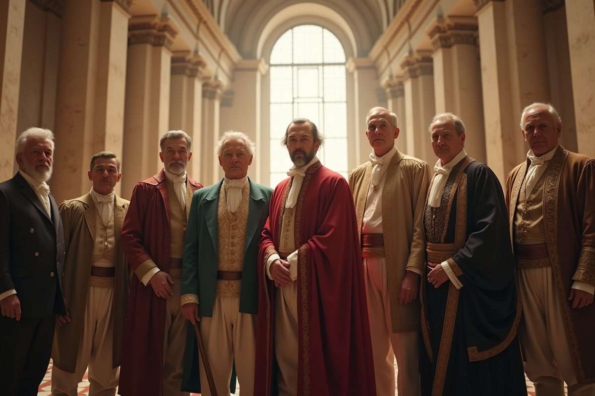Groupe de leaders historiques de différentes époques