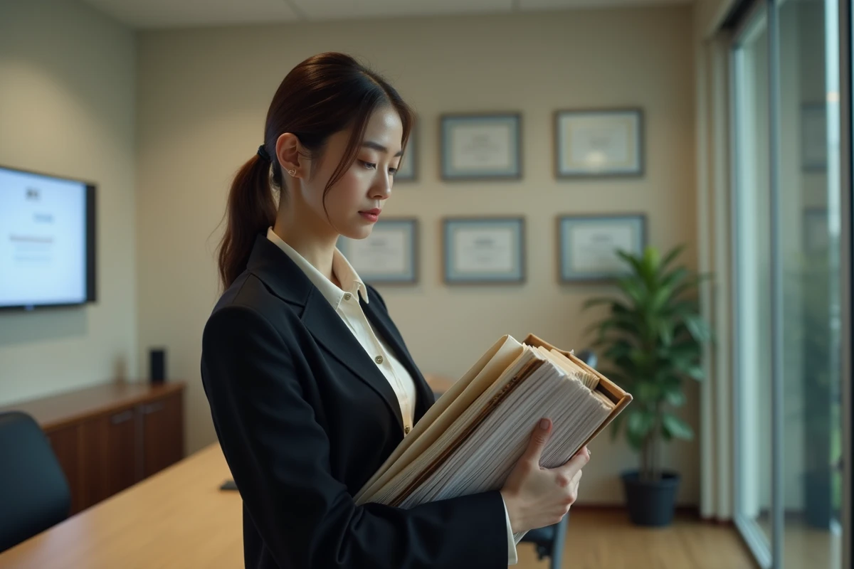 Jeune femme professionnelle près d