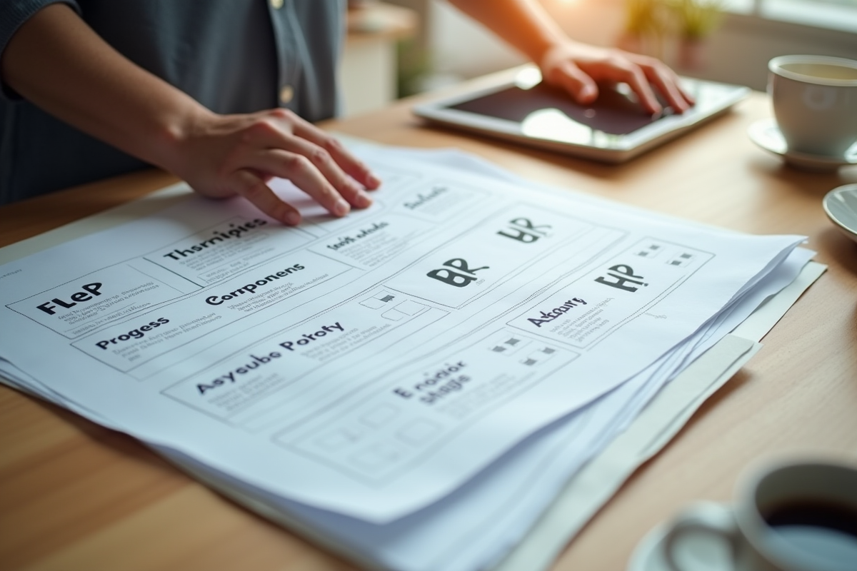 Mains organisant dossiers et checklists ressources humaines sur un bureau